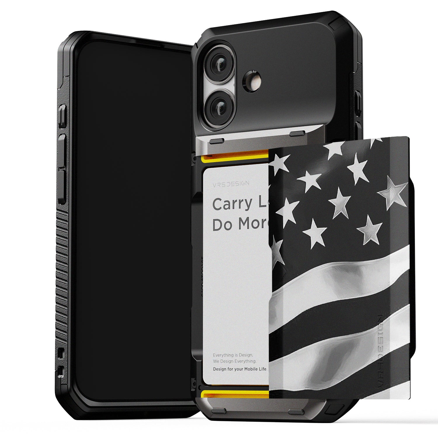 Apple iPhone 17 Luxury Mobile phone cover card holder hinge protector built-in screen shield slim rugged daily carry durable case by VRS DESIGN