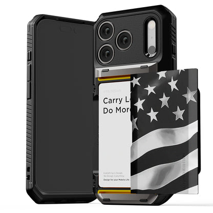 Apple iPhone 17 Luxury Mobile phone cover card holder hinge protector built-in screen shield slim rugged daily carry durable case by VRS DESIGN