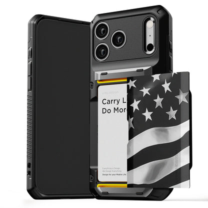 Apple iPhone 17 Luxury Mobile phone cover card holder hinge protector built-in screen shield slim rugged daily carry durable case by VRS DESIGN
