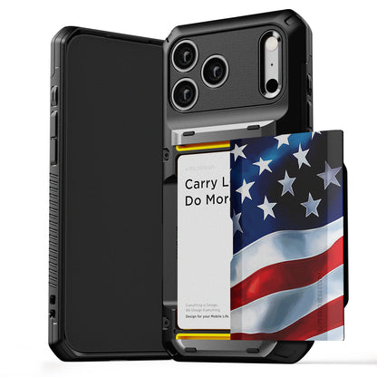 Apple iPhone 17 Luxury Mobile phone cover card holder hinge protector built-in screen shield slim rugged daily carry durable case by VRS DESIGN