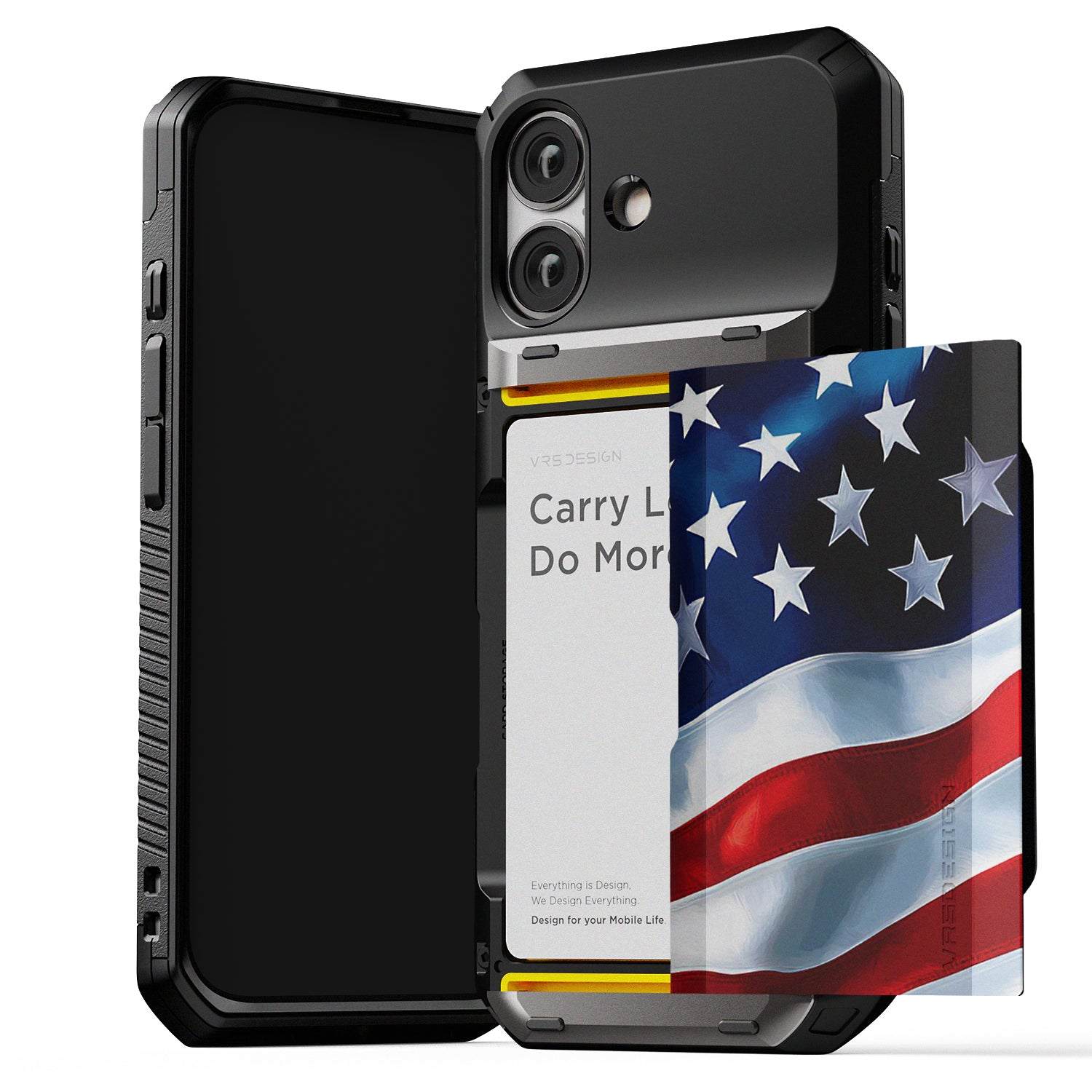 Apple iPhone 17 Luxury Mobile phone cover card holder hinge protector built-in screen shield slim rugged daily carry durable case by VRS DESIGN