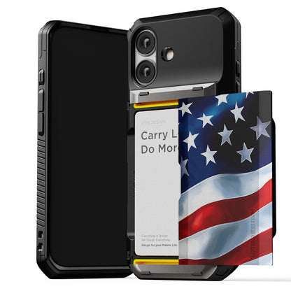 Apple iPhone 17 Luxury Mobile phone cover card holder hinge protector built-in screen shield slim rugged daily carry durable case by VRS DESIGN