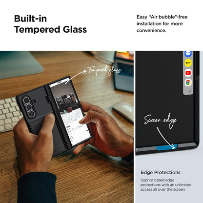 Samsung Galaxy Z Fold 7 Luxury Mobile phone cover card holder hinge protector built-in screen shield slim rugged daily carry durable case by VRS DESIGN
