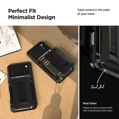 Apple iPhone 17 Luxury Mobile phone cover wallet kickstand card holder hinge protector built-in screen shield slim rugged daily carry durable case by VRS DESIGN