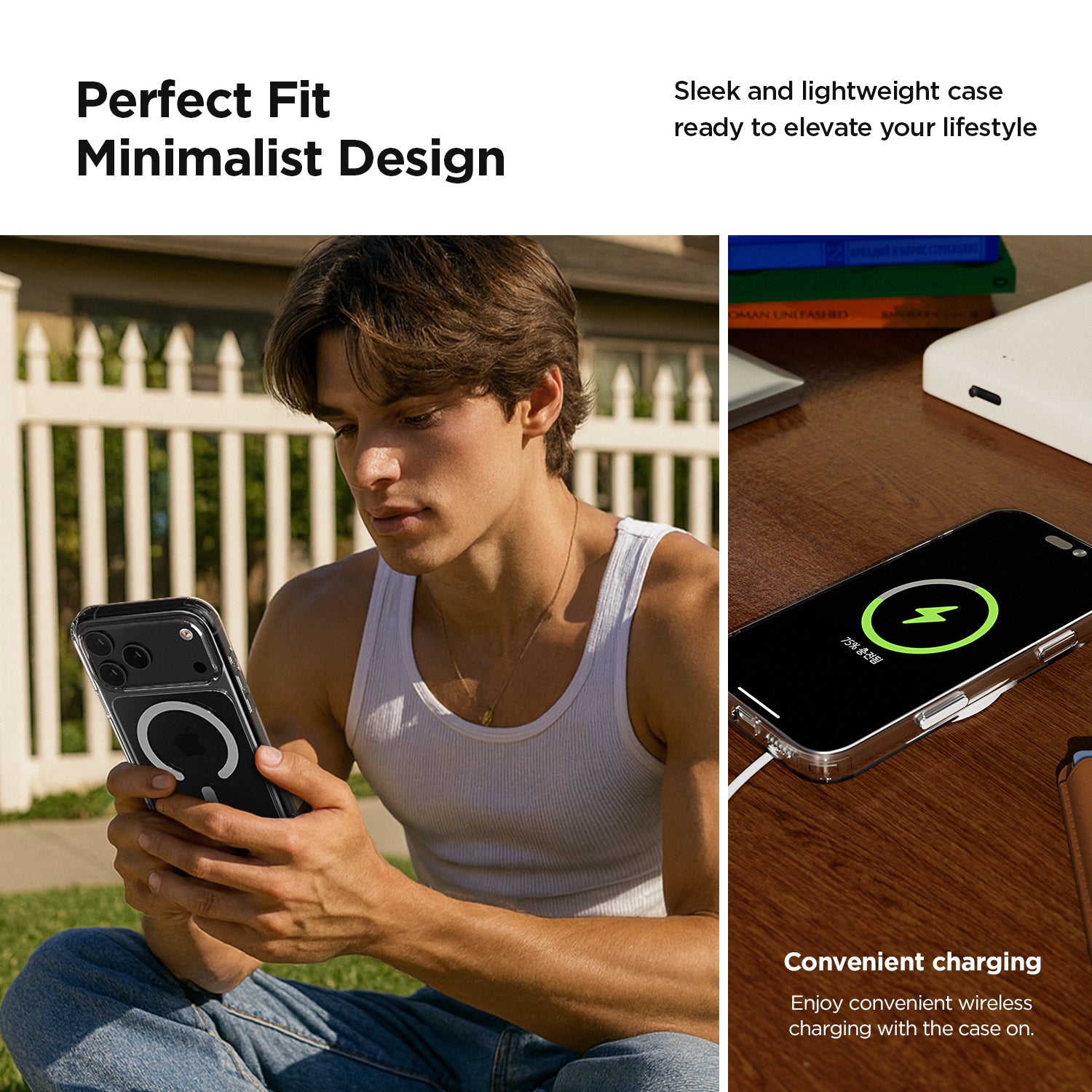 Apple iPhone 17 Pro Max slim and lightweight clear case magsafe crystal mix anti yellowing slim bumper bezel camera button by VRS DESIGN
