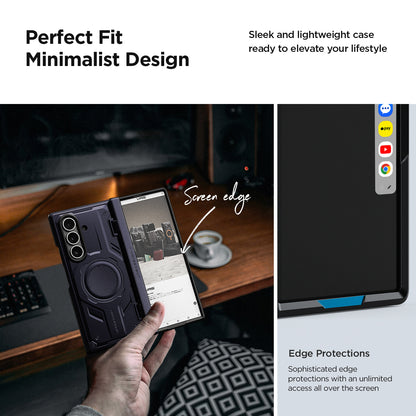 Samsung Galaxy Z Fold 7 Luxury Mobile phone cover card holder hinge protector built-in screen shield slim rugged daily carry durable case by VRS DESIGN