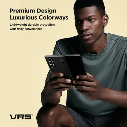Samsung Galaxy Z Fold 7 Luxury Mobile phone cover card holder hinge protector built-in screen shield slim rugged daily carry durable case by VRS DESIGN