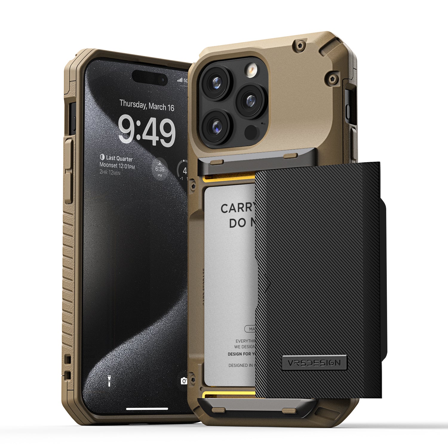 iPhone 15 Pro Max Case Damda Glide Pro by VRS Design Rugged Modern Functional Case iPhone 15 Pro Max / Groove Khaki iPhone 15 Pro Max Case Damda Glide Pro by VRS Design Rugged Modern Functional Case iPhone 15 Pro Max / Groove Khaki