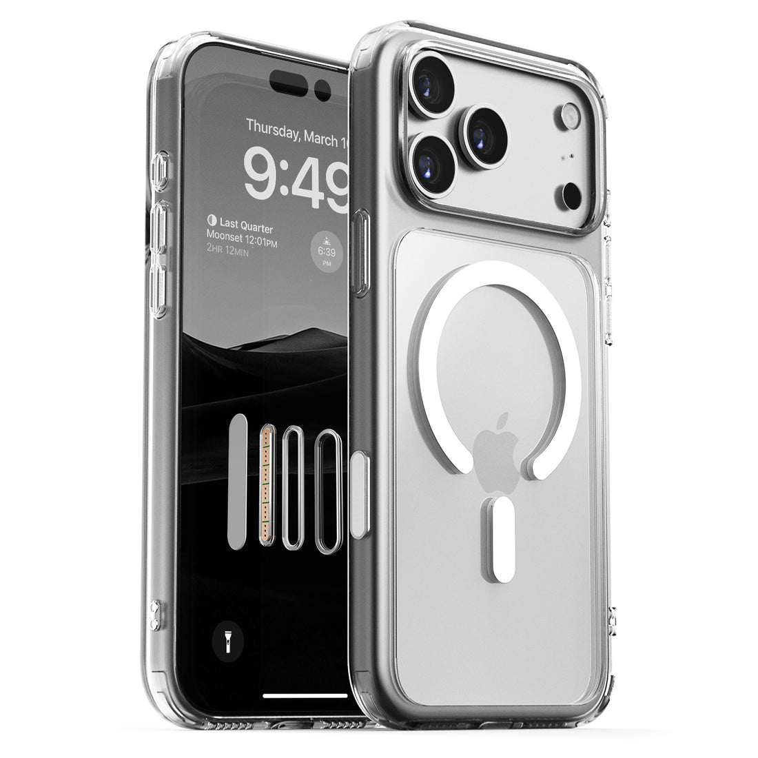 Apple iPhone 17 Pro Max slim and lightweight clear case magsafe crystal mix anti yellowing slim bumper bezel camera button by VRS DESIGN
