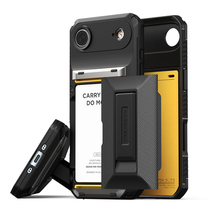 Apple iPhone 17 Luxury Mobile phone cover wallet kickstand card holder hinge protector built-in screen shield slim rugged daily carry durable case by VRS DESIGN