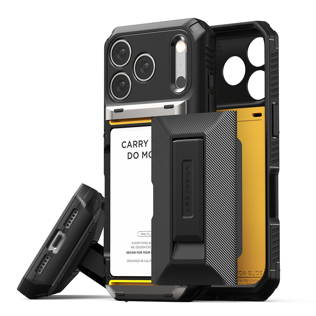 Apple iPhone 17 Luxury Mobile phone cover wallet kickstand card holder hinge protector built-in screen shield slim rugged daily carry durable case by VRS DESIGN