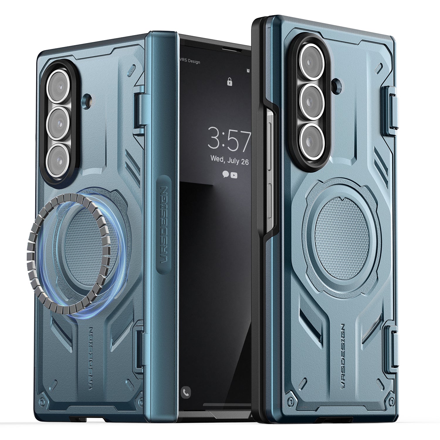 Samsung Galaxy Z Fold 7 Luxury Mobile phone cover card holder hinge protector built-in screen shield slim rugged daily carry durable case by VRS DESIGN