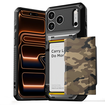 Apple iPhone 17 Luxury Mobile phone cover card holder hinge protector built-in screen shield slim rugged daily carry durable case by VRS DESIGN in FREEDOM edition