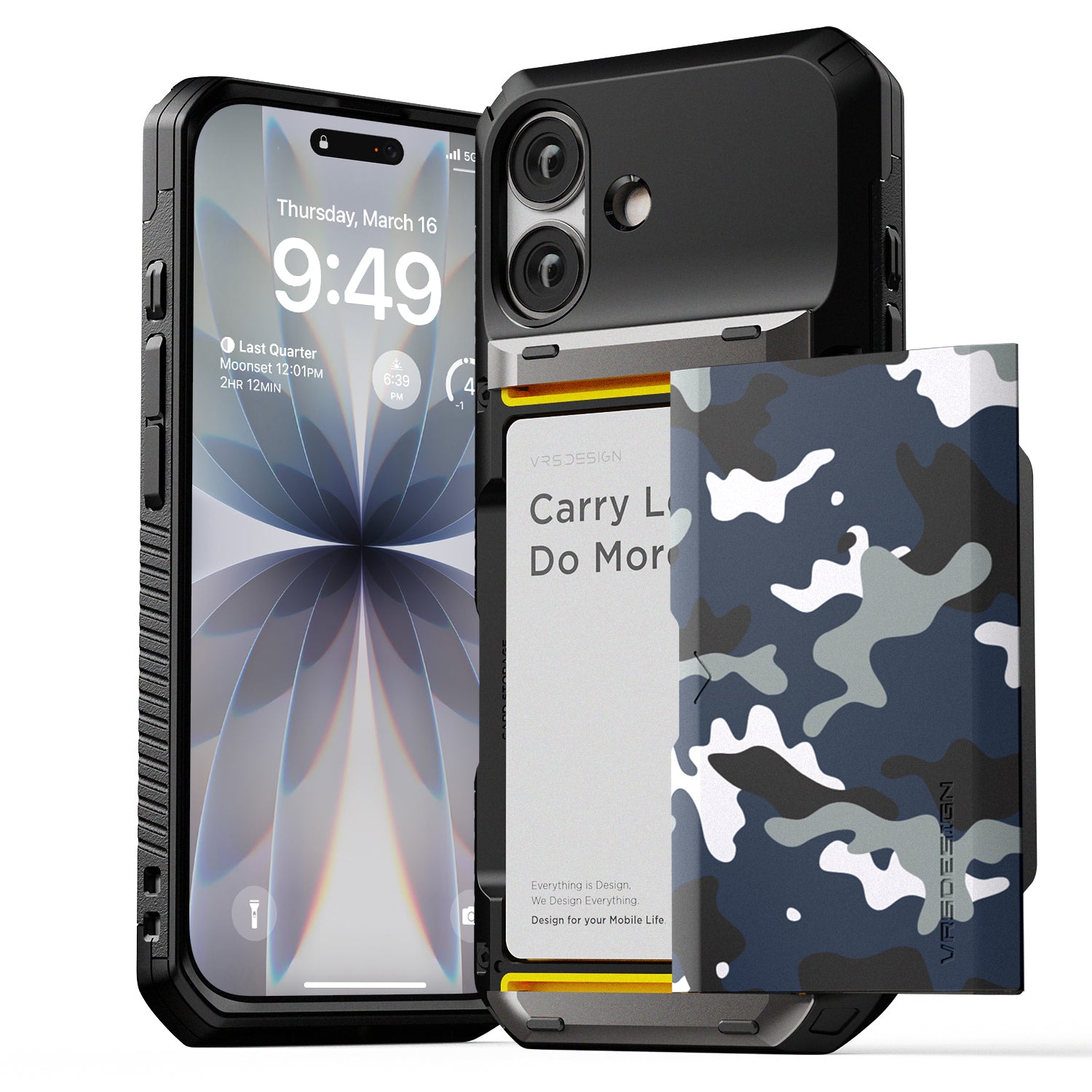 Apple iPhone 17 Air Luxury Mobile phone cover card holder hinge protector built-in screen shield slim rugged daily carry durable case in USA Flag design by VRS DESIGN in FREEDOM edition