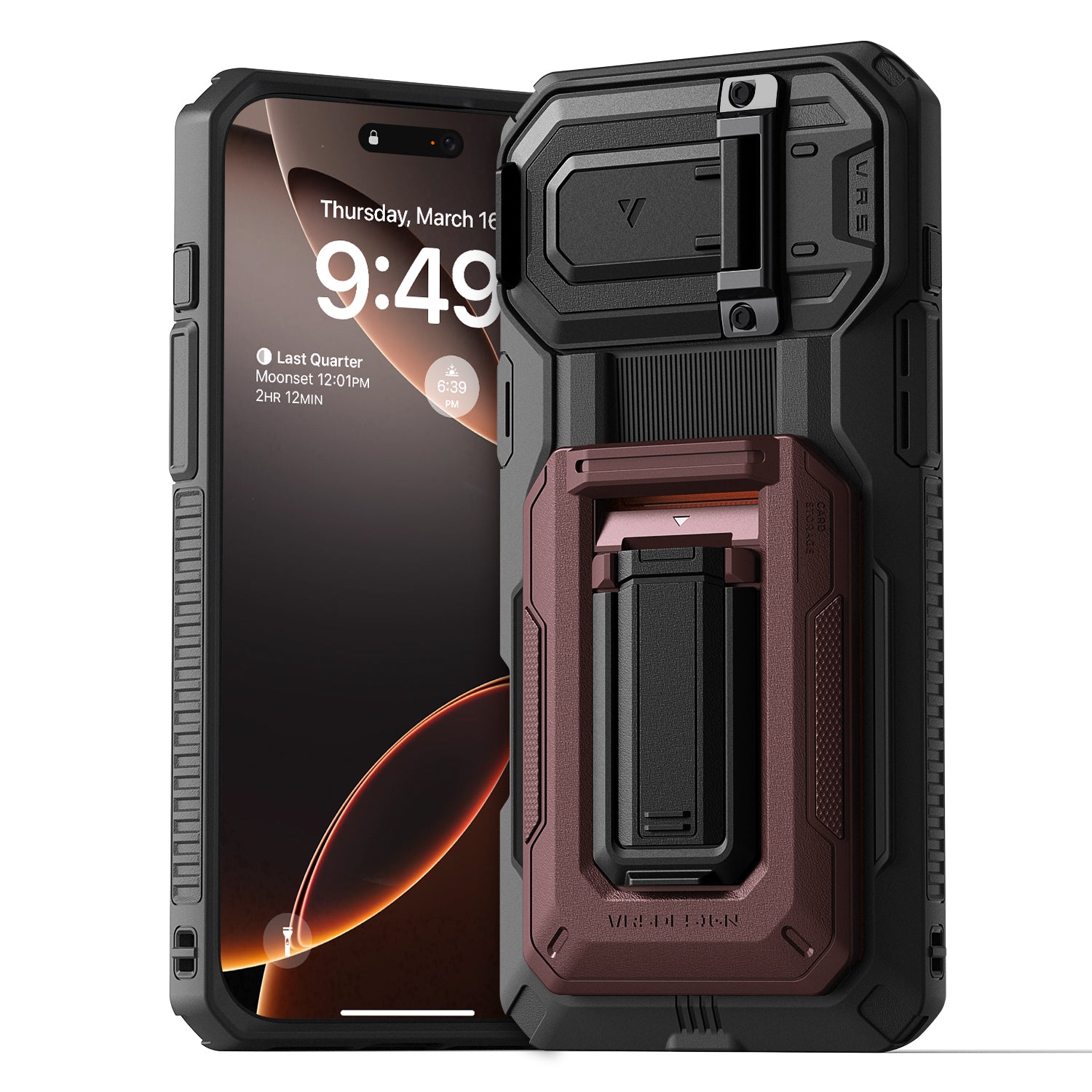 iPhone 16 Series Origin Case with Card Holder Wallet and Kickstand by VRS Design Khaki / iPhone 16 Pro iPhone 16 Series Origin Case with Card Holder Wallet and Kickstand by VRS Design Khaki / iPhone 16 Pro