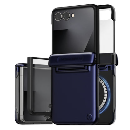 Samsung Galaxy Z Flip 7 Luxury Mobile phone cover card holder hinge protector built-in screen shield slim rugged daily carry durable case by VRS DESIGN