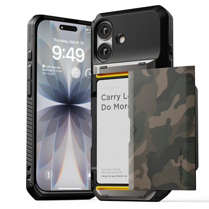 Apple iPhone 17 Air Luxury Mobile phone cover card holder hinge protector built-in screen shield slim rugged daily carry durable case in USA Flag design by VRS DESIGN in FREEDOM edition