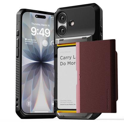 Apple iPhone 17 Air Luxury Mobile phone cover card holder hinge protector built-in screen shield slim rugged daily carry durable case in USA Flag design by VRS DESIGN in FREEDOM edition
