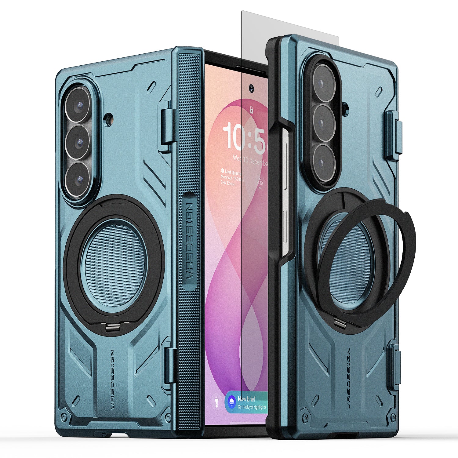 VRS DESIGN Active case for Samsung Galaxy Z Fold 8 Ultra with rugged protection and a built-in magnetic ring.