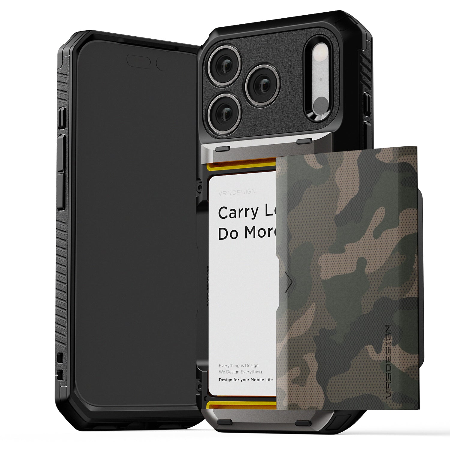 Apple iPhone 17 Luxury Mobile phone cover card holder hinge protector built-in screen shield slim rugged daily carry durable case by VRS DESIGN