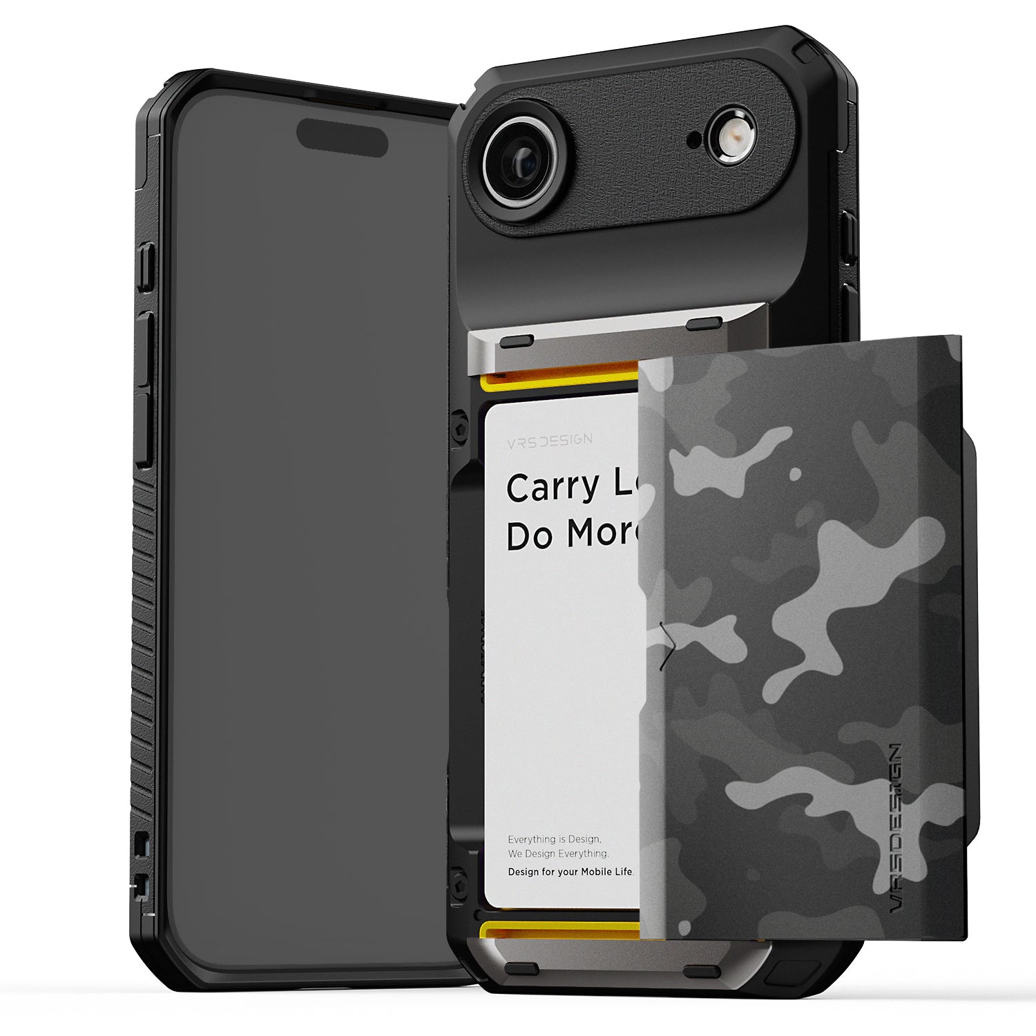 Apple iPhone 17 Luxury Mobile phone cover card holder hinge protector built-in screen shield slim rugged daily carry durable case by VRS DESIGN
