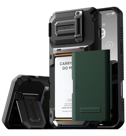 iPhone 16 Pro Max Case Damda Glide DuoGuard Card Holder Wallet Case with Built in Camera Protector by VRS Design