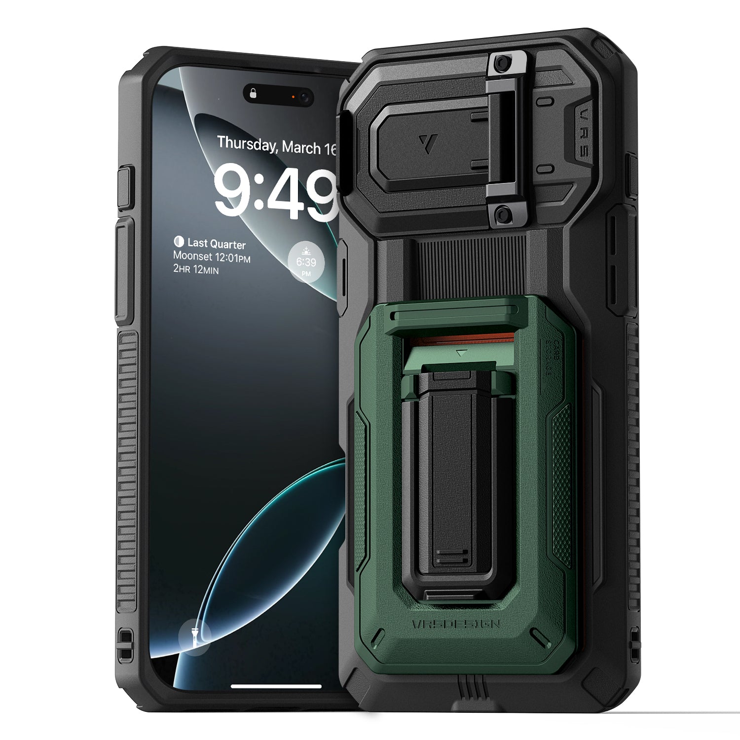 iPhone 16 Series Origin Case with Card Holder Wallet and Kickstand by VRS Design Khaki / iPhone 16 Pro iPhone 16 Series Origin Case with Card Holder Wallet and Kickstand by VRS Design Khaki / iPhone 16 Pro