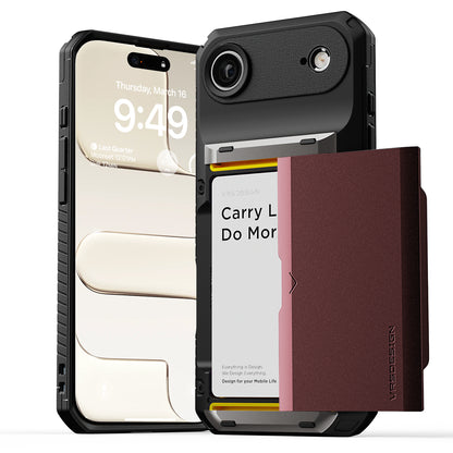 Apple iPhone 17 Air Luxury Mobile phone cover card holder hinge protector built-in screen shield slim rugged daily carry durable case in USA Flag design by VRS DESIGN in FREEDOM edition