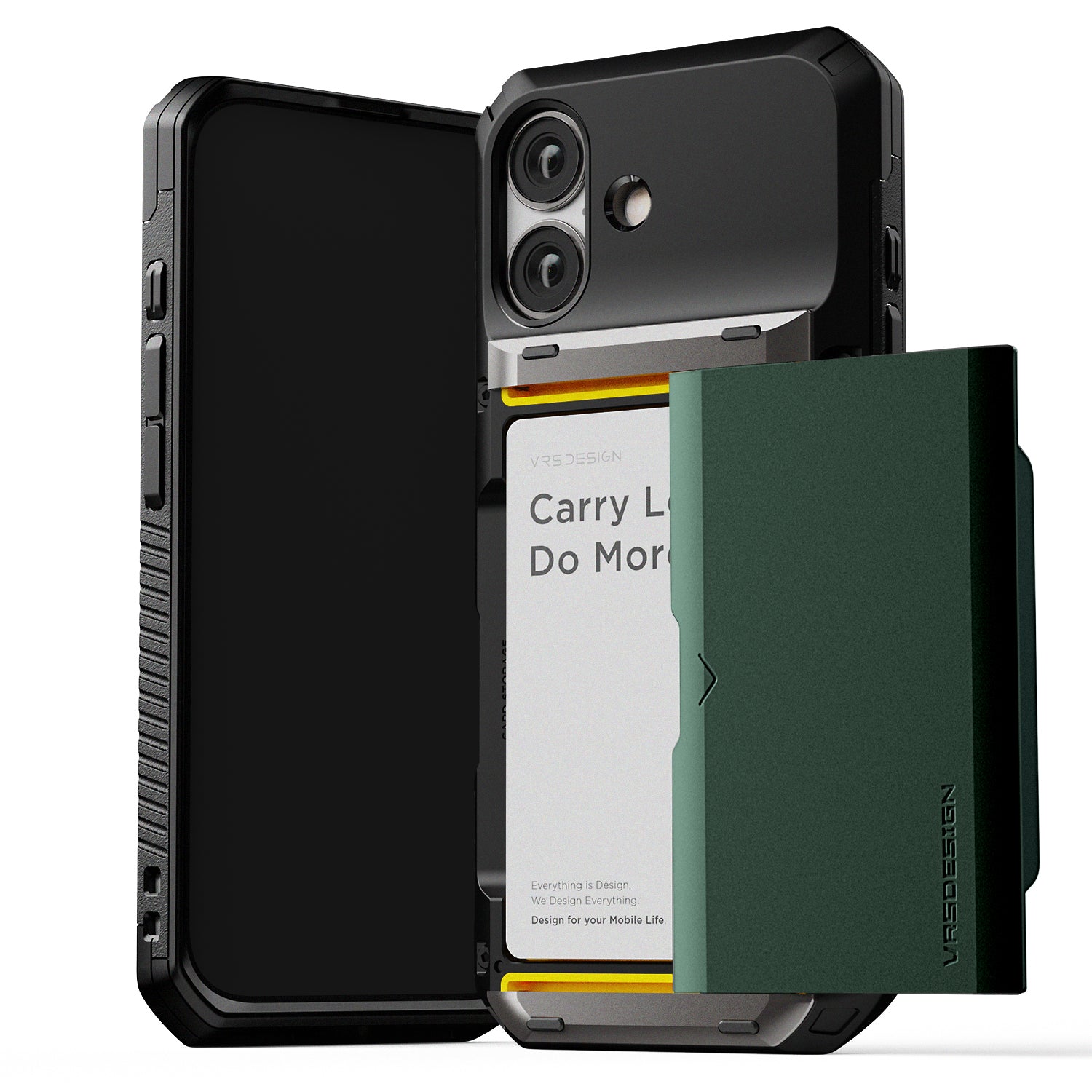 Apple iPhone 17 Luxury Mobile phone cover card holder hinge protector built-in screen shield slim rugged daily carry durable case by VRS DESIGN