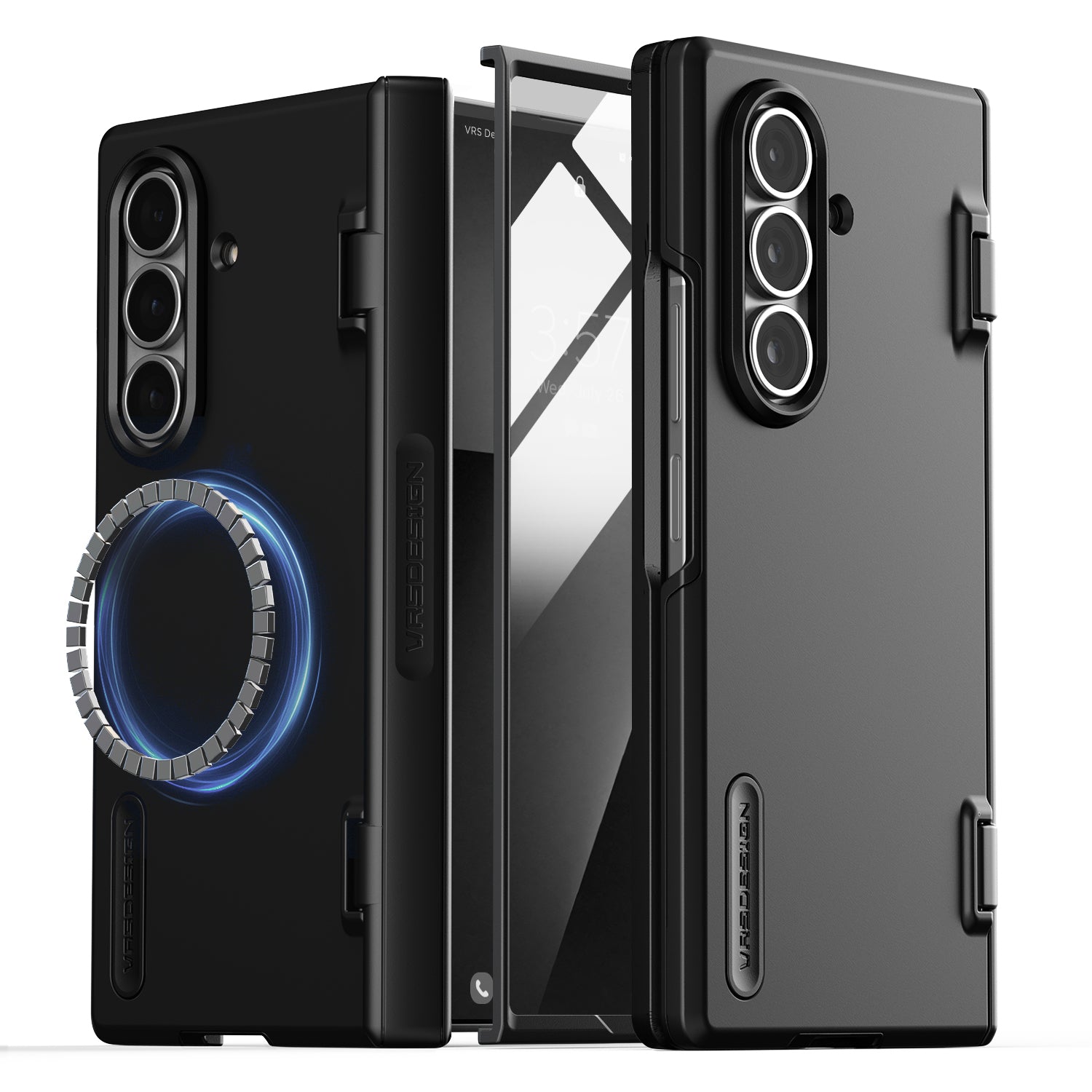 Samsung Galaxy Z Fold 7 Luxury Mobile phone cover card holder hinge protector built-in screen shield slim rugged daily carry durable case by VRS DESIGN