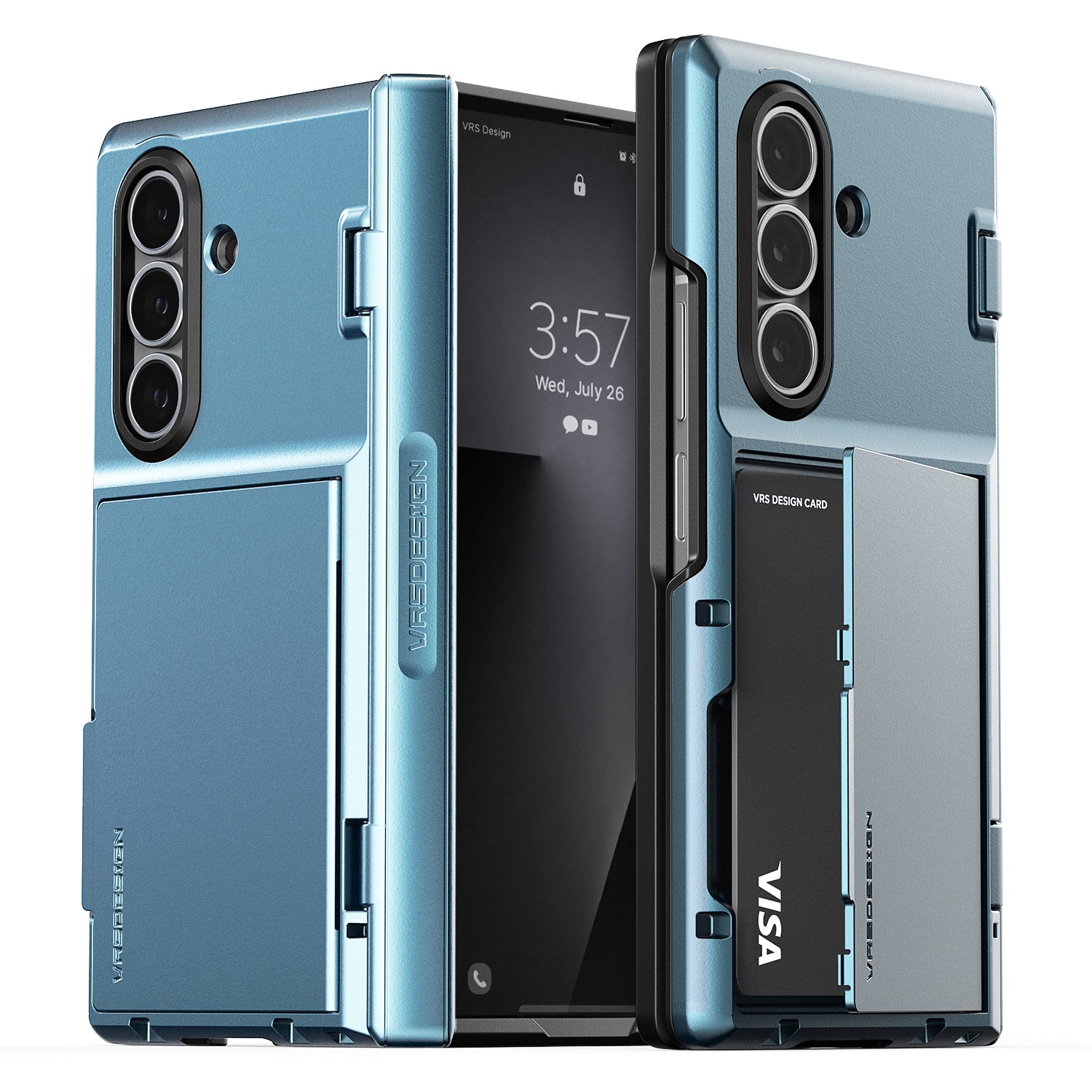 Samsung Galaxy Z Fold 7 Luxury Mobile phone cover card holder hinge protector built-in screen shield slim rugged daily carry durable case by VRS DESIGN