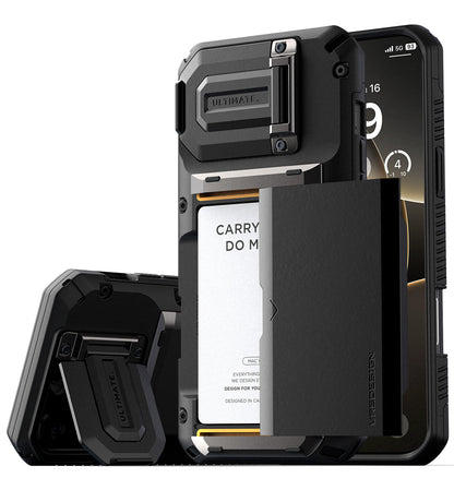 iPhone 16 Pro Max Case Damda Glide DuoGuard Card Holder Wallet Case with Built in Camera Protector by VRS Design
