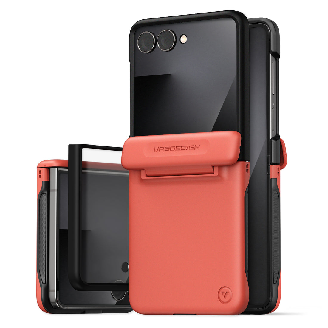 Samsung Galaxy Z Flip 7 Luxury Mobile phone cover card holder hinge protector built-in screen shield slim rugged daily carry durable case by VRS DESIGN