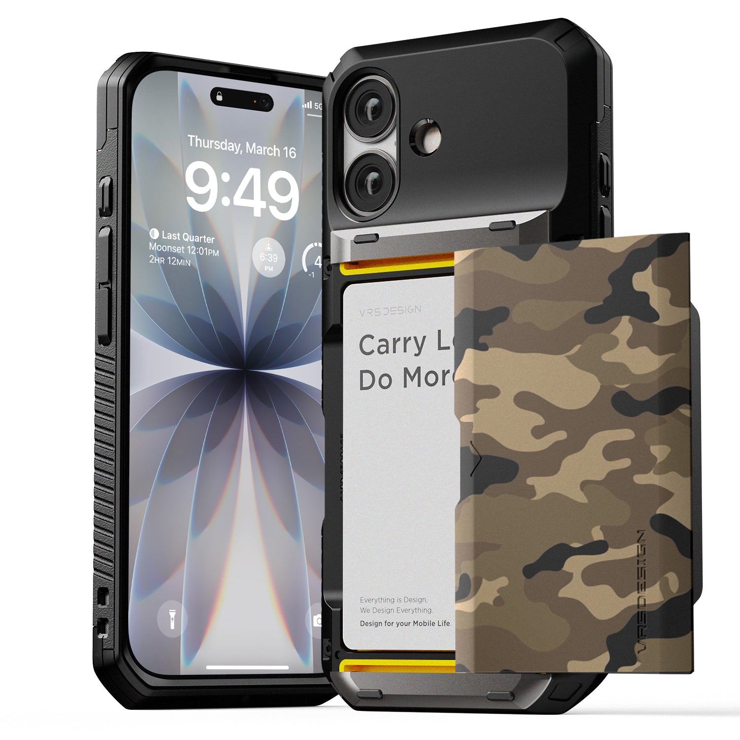 Apple iPhone 17 Air Luxury Mobile phone cover card holder hinge protector built-in screen shield slim rugged daily carry durable case in USA Flag design by VRS DESIGN in FREEDOM edition