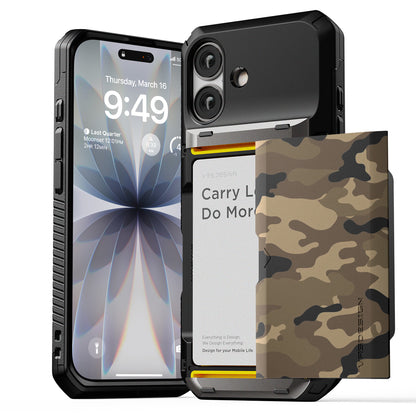 Apple iPhone 17 Air Luxury Mobile phone cover card holder hinge protector built-in screen shield slim rugged daily carry durable case in USA Flag design by VRS DESIGN in FREEDOM edition