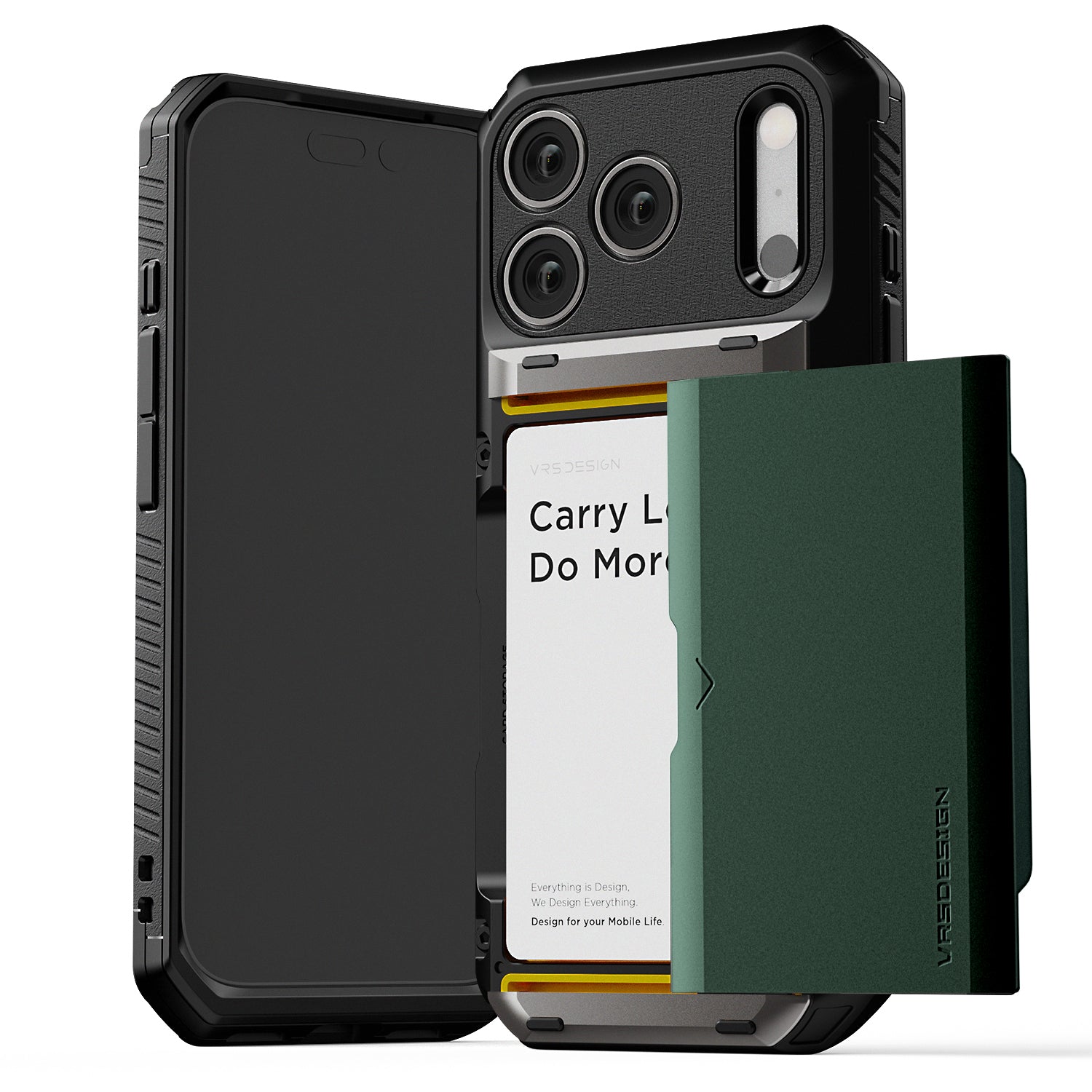Apple iPhone 17 Luxury Mobile phone cover card holder hinge protector built-in screen shield slim rugged daily carry durable case by VRS DESIGN