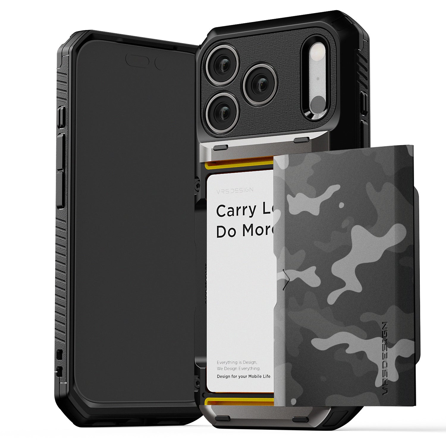 Apple iPhone 17 Luxury Mobile phone cover card holder hinge protector built-in screen shield slim rugged daily carry durable case by VRS DESIGN