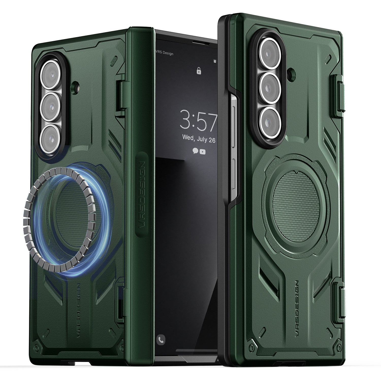 Samsung Galaxy Z Fold 7 Luxury Mobile phone cover card holder hinge protector built-in screen shield slim rugged daily carry durable case by VRS DESIGN