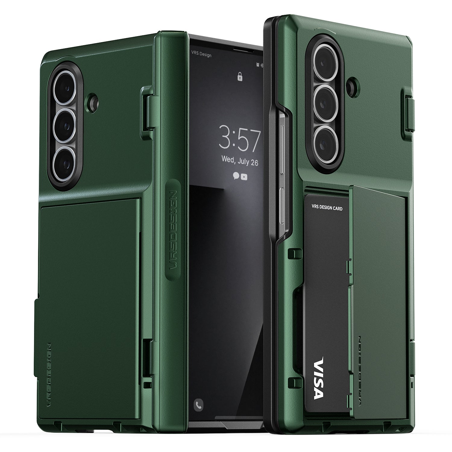 Samsung Galaxy Z Fold 7 Luxury Mobile phone cover card holder hinge protector built-in screen shield slim rugged daily carry durable case by VRS DESIGN