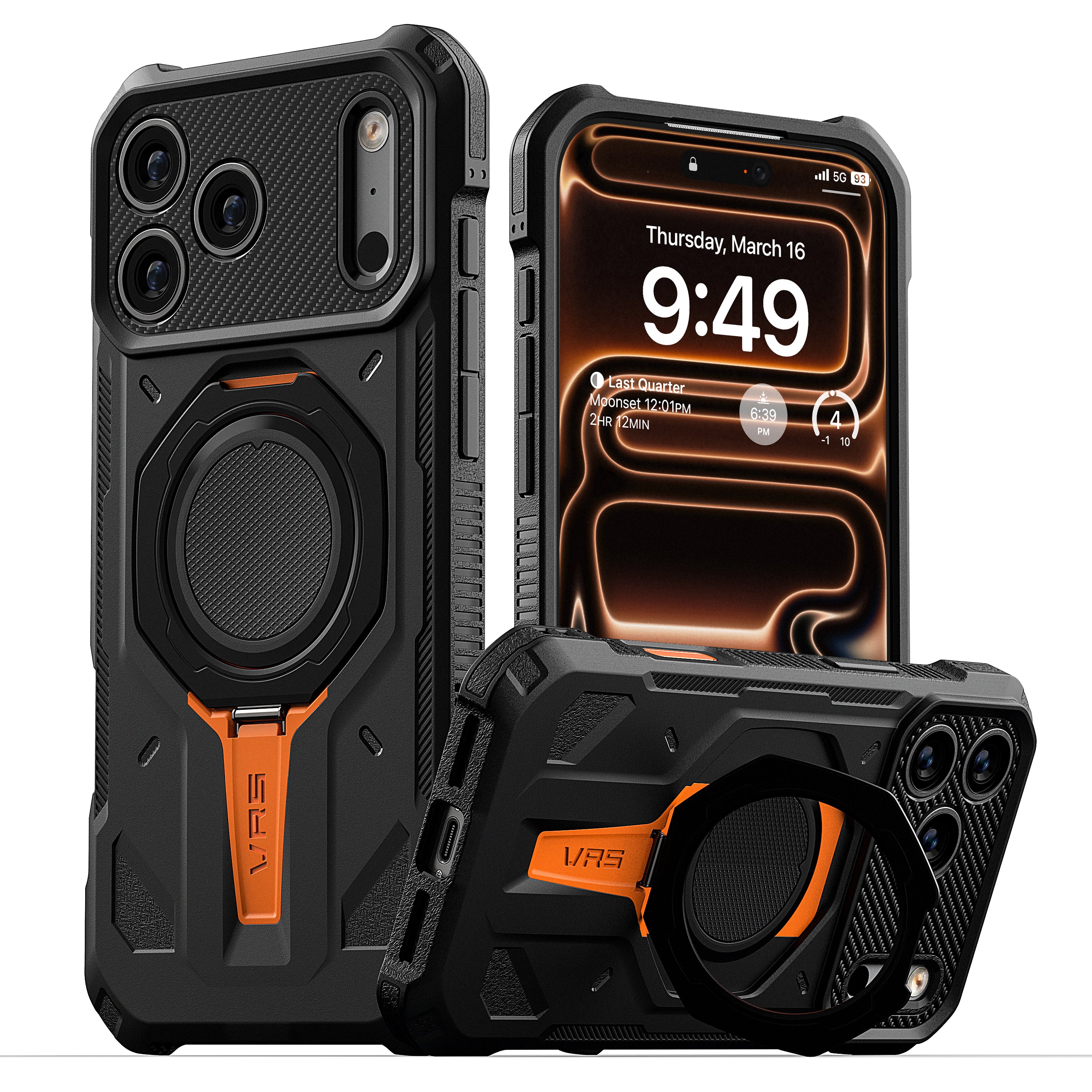 Rugged Galaxy iPhone 17 Pro Max magnetic kickstand case by VRS