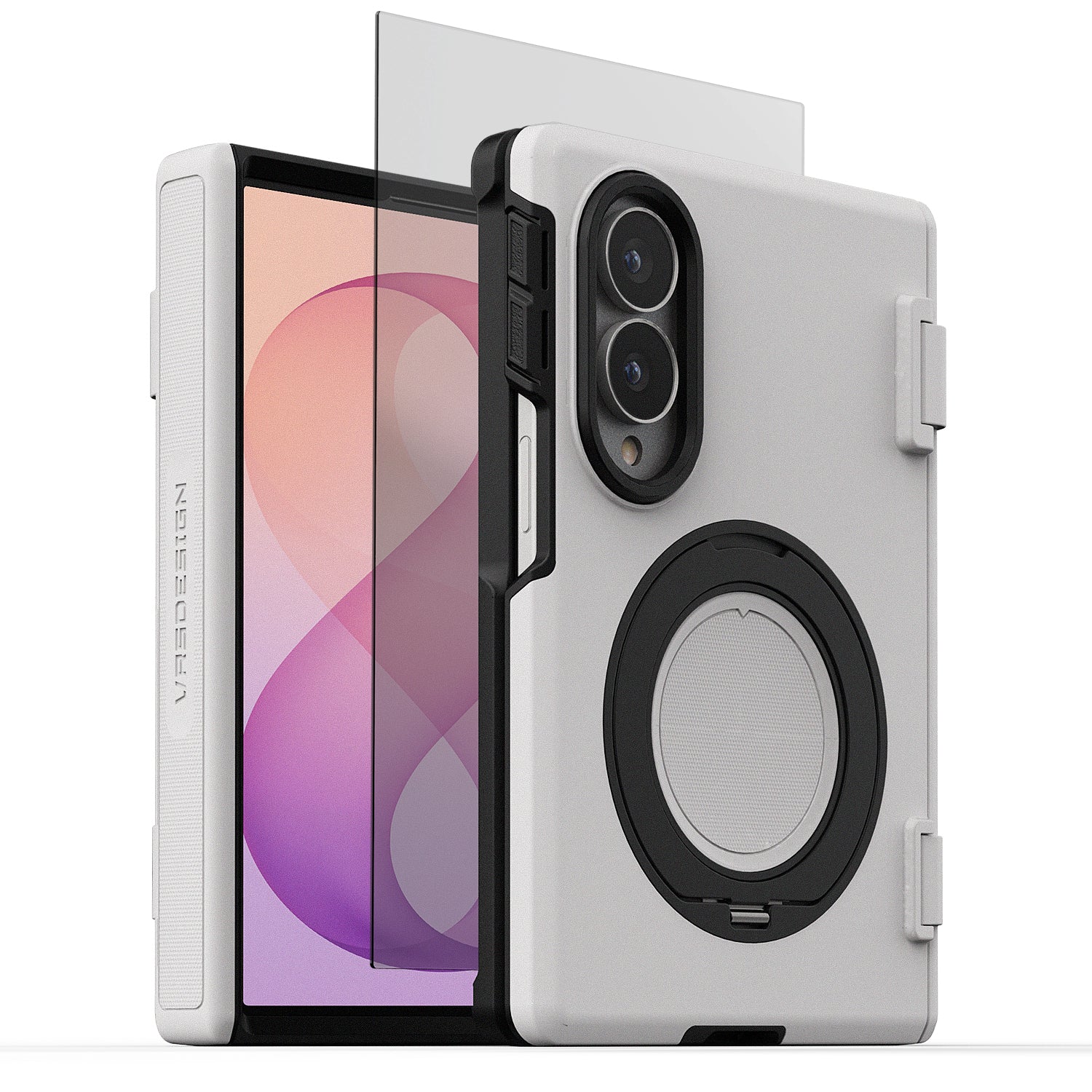 VRS DESIGN Modern Quickstand Pro case for Samsung Galaxy Z Fold 8 Wide with a slim protective design and built-in stand.
