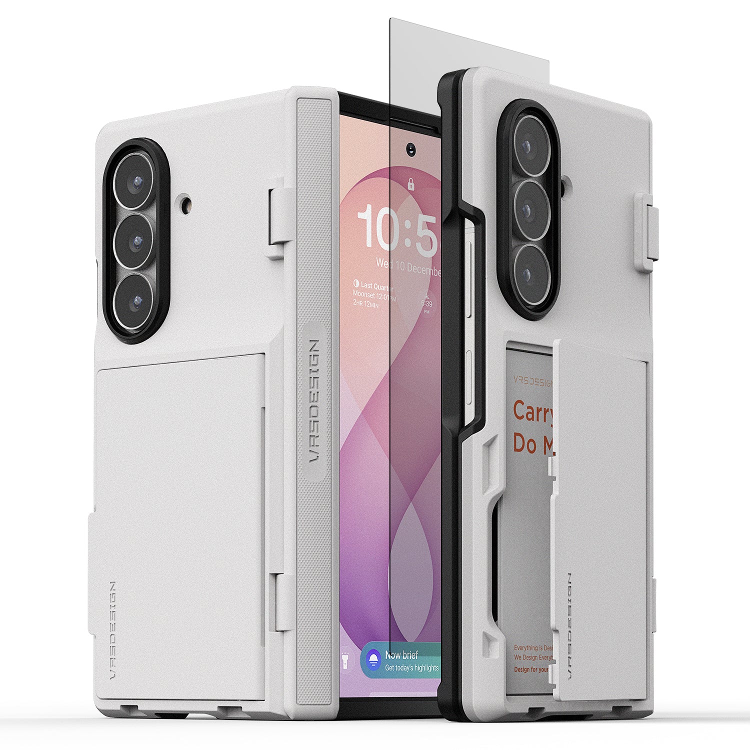 VRS DESIGN Modern GO wallet case for Samsung Galaxy Z Fold 8 Ultra with built-in card storage and full-device protection.