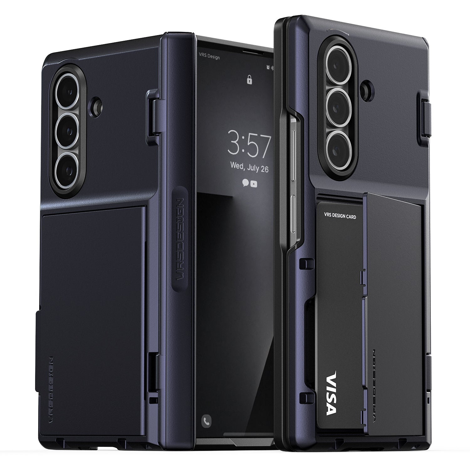 Samsung Galaxy Z Fold 7 Luxury Mobile phone cover card holder hinge protector built-in screen shield slim rugged daily carry durable case by VRS DESIGN