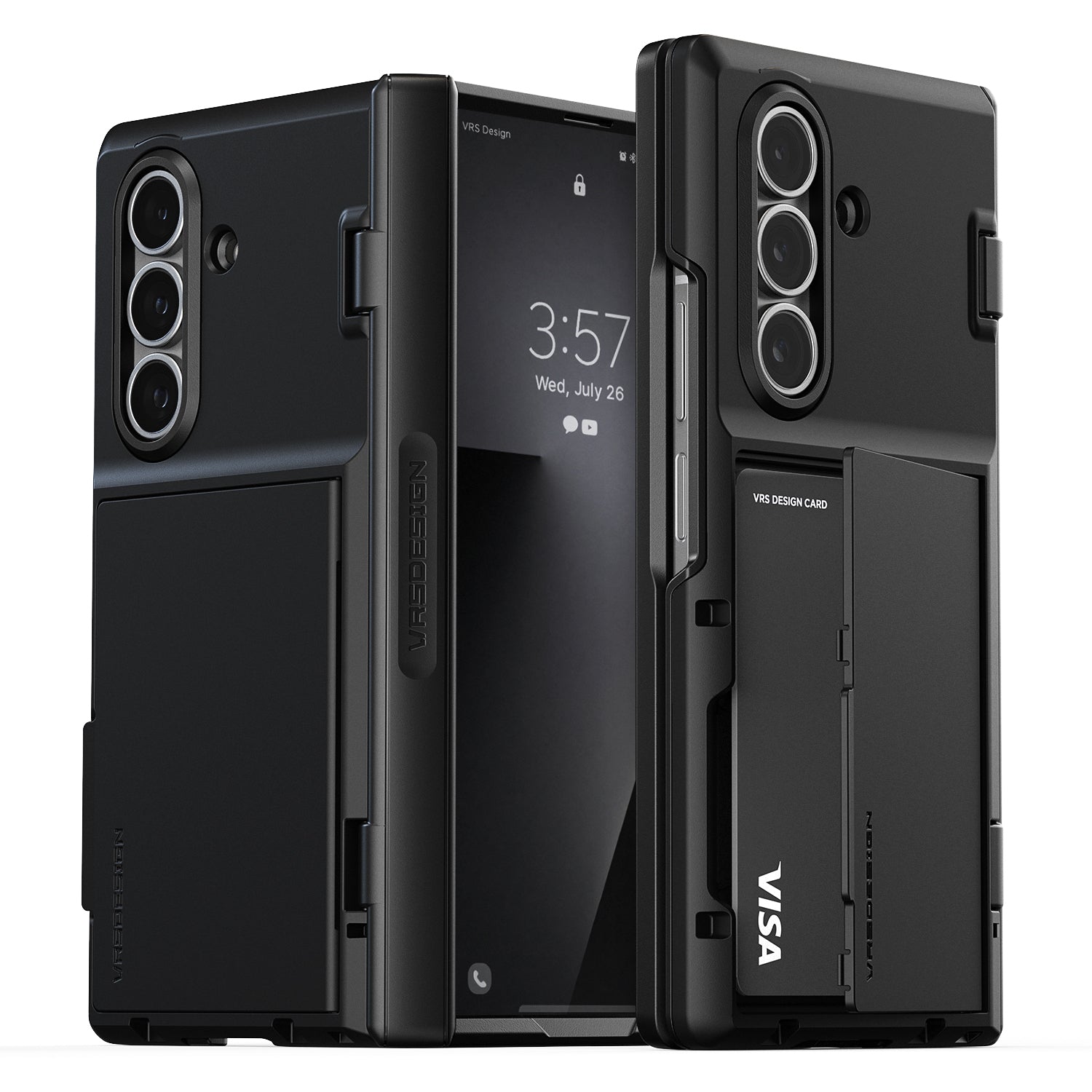 Samsung Galaxy Z Fold 7 Luxury Mobile phone cover card holder hinge protector built-in screen shield slim rugged daily carry durable case by VRS DESIGN