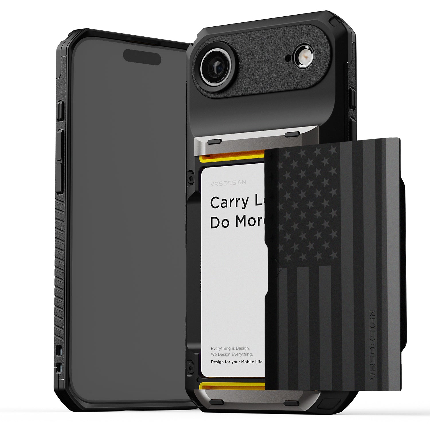 Apple iPhone 17 Luxury Mobile phone cover card holder hinge protector built-in screen shield slim rugged daily carry durable case by VRS DESIGN