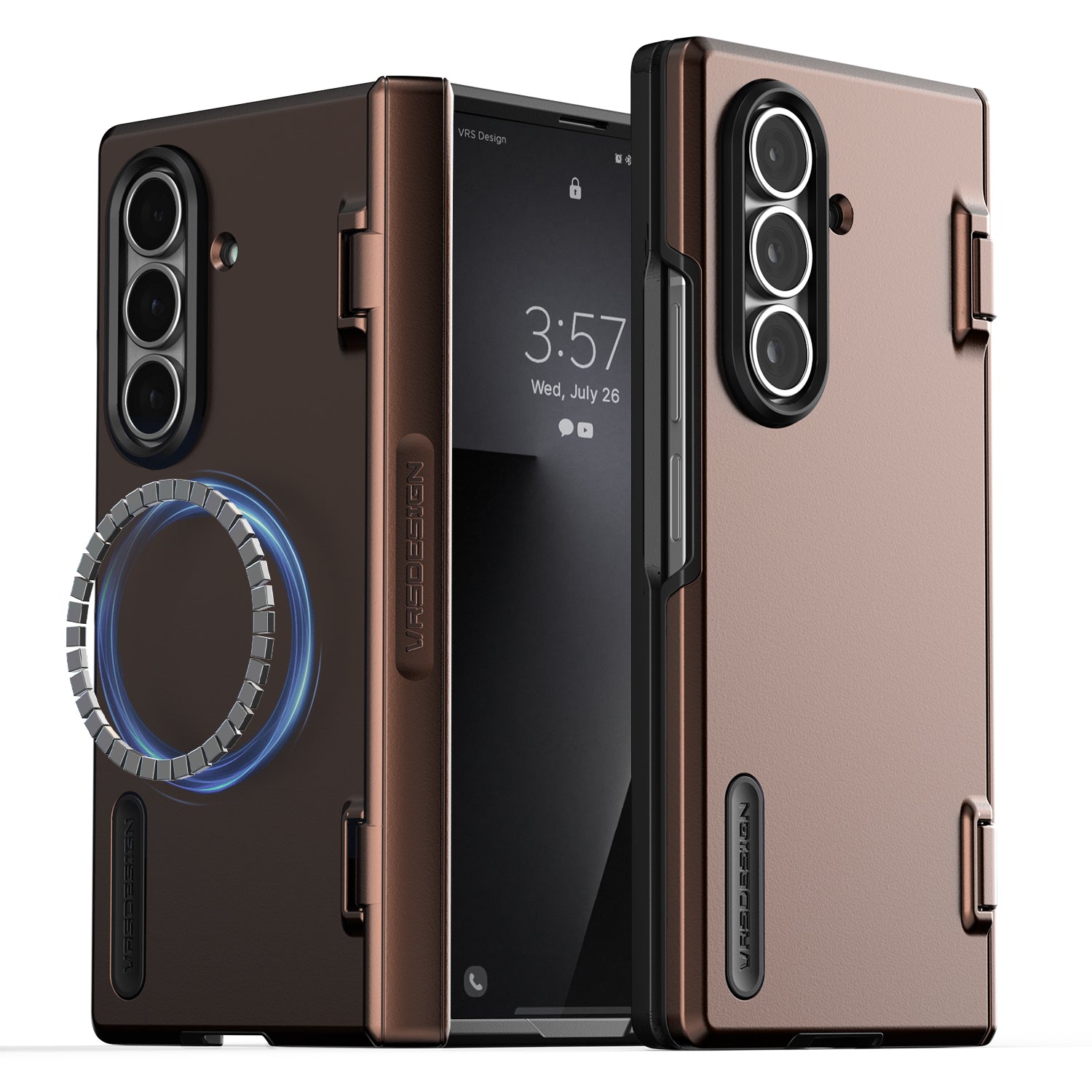 Samsung Galaxy Z Fold 7 Luxury Mobile phone cover card holder hinge protector built-in screen shield slim rugged daily carry durable case by VRS DESIGN