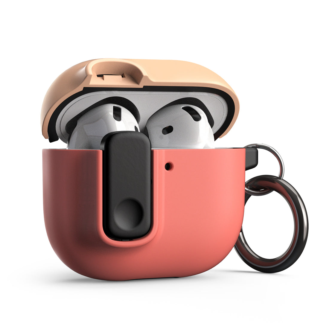 VRS Design AirPods 4 Case MODERN LOCK Series, Peach and Coral