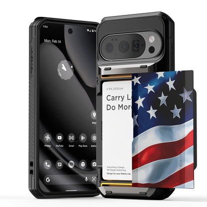 google pixel pro 10 and 10 PRO  Rugged case wallet card holder compartment easy carry smart cute kickstand quick convenient modern red green color cute women outdoor