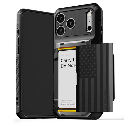 Apple iPhone 17 Luxury Mobile phone cover card holder hinge protector built-in screen shield slim rugged daily carry durable case by VRS DESIGN