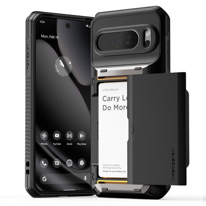 google pixel pro 10 XL Rugged case wallet card holder compartment easy carry smart cute kickstand quick convenient modern red green color cute women outdoor